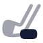 Icehockey icon with bulk rounded style