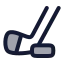 Icehockey icon with duotone rounded style