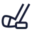 Icehockey icon with stroke sharp style