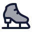 Iceskating icon with duotone rounded style