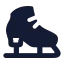 Iceskating icon with solid rounded style