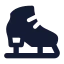 Iceskating icon with solid standard style