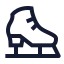 Iceskating icon with stroke sharp style