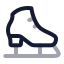 Iceskating icon with twotone rounded style