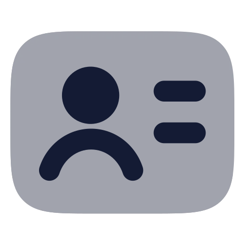 Id Card Icon in Bulk Rounded style