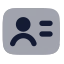 Idcard icon with bulk rounded style