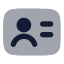 Idcard icon with bulk rounded style