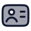 Idcard icon with duotone rounded style