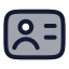Idcard icon with duotone rounded style