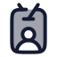 Idcardlanyard icon with duotone rounded style