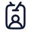 Idcardlanyard icon with stroke rounded style