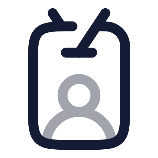 Id Card Lanyard Icon in Twotone Rounded style