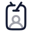 Idcardlanyard icon with twotone rounded style