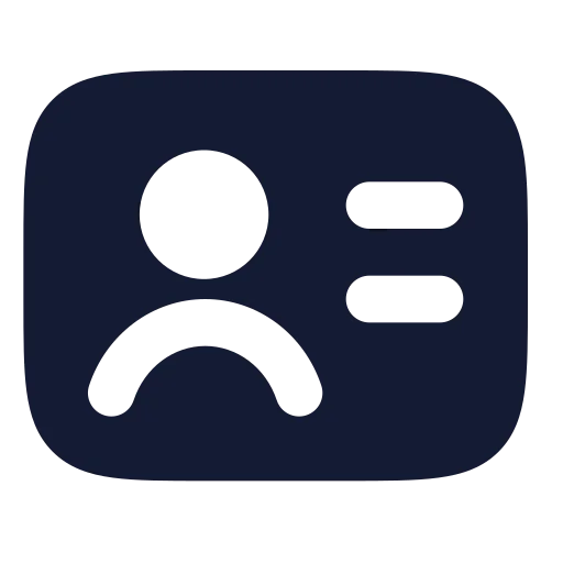 Id Card Icon in Solid Rounded style