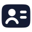 Idcard icon with solid rounded style