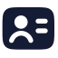 Idcard icon with solid rounded style