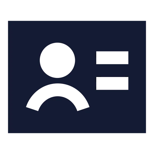 Id Card Icon in Solid Sharp style