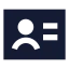 Idcard icon with solid sharp style