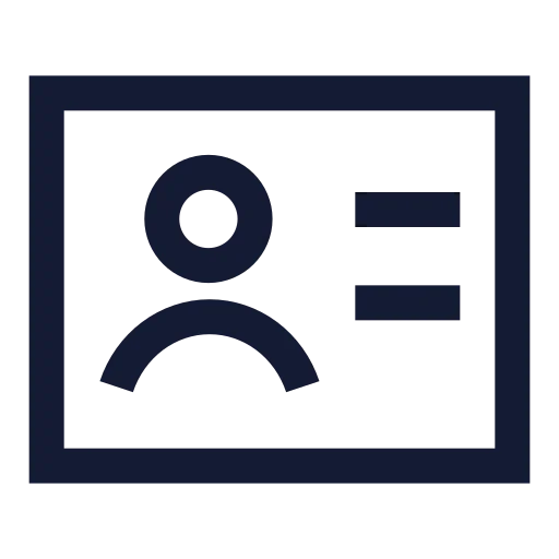 Id Card Icon in Stroke Sharp style