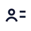 Idcard icon with stroke sharp style
