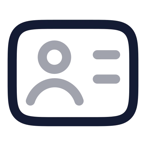 Id Card Icon in Twotone Rounded style
