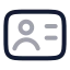 Idcard icon with twotone rounded style