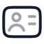 Idcard icon with twotone rounded style