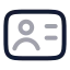 Idcard icon with twotone rounded style