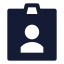 Id icon with solid sharp style