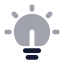 Idea icon with bulk rounded style