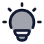 Idea icon with duotone rounded style