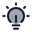 Idea icon with duotone rounded style