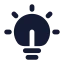 Idea icon with solid rounded style