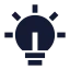 Idea icon with solid sharp style