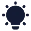 Idea icon with solid standard style
