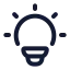 Idea icon with stroke rounded style
