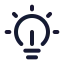 Idea icon with stroke rounded style
