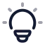 Idea icon with twotone rounded style