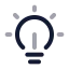 Idea icon with twotone rounded style