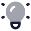 Idea icon with bulk rounded style