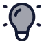 Idea icon with duotone standard style