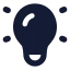 Idea icon with solid rounded style