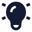 Idea icon with solid sharp style