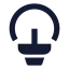 Idea icon with solid sharp style