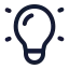 Idea icon with stroke rounded style