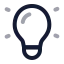 Idea icon with twotone rounded style