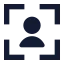 Identification icon with solid sharp style