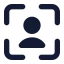 Identification icon with solid standard style