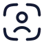 Identification icon with stroke rounded style