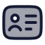 Identitycard icon with duotone rounded style